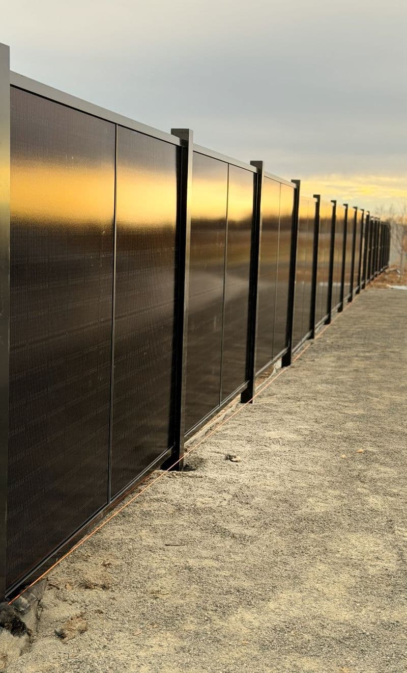 SOL Fence full height complete installation view